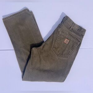 Carhartt Brown 33x30 B161 relaxed fit work denim.